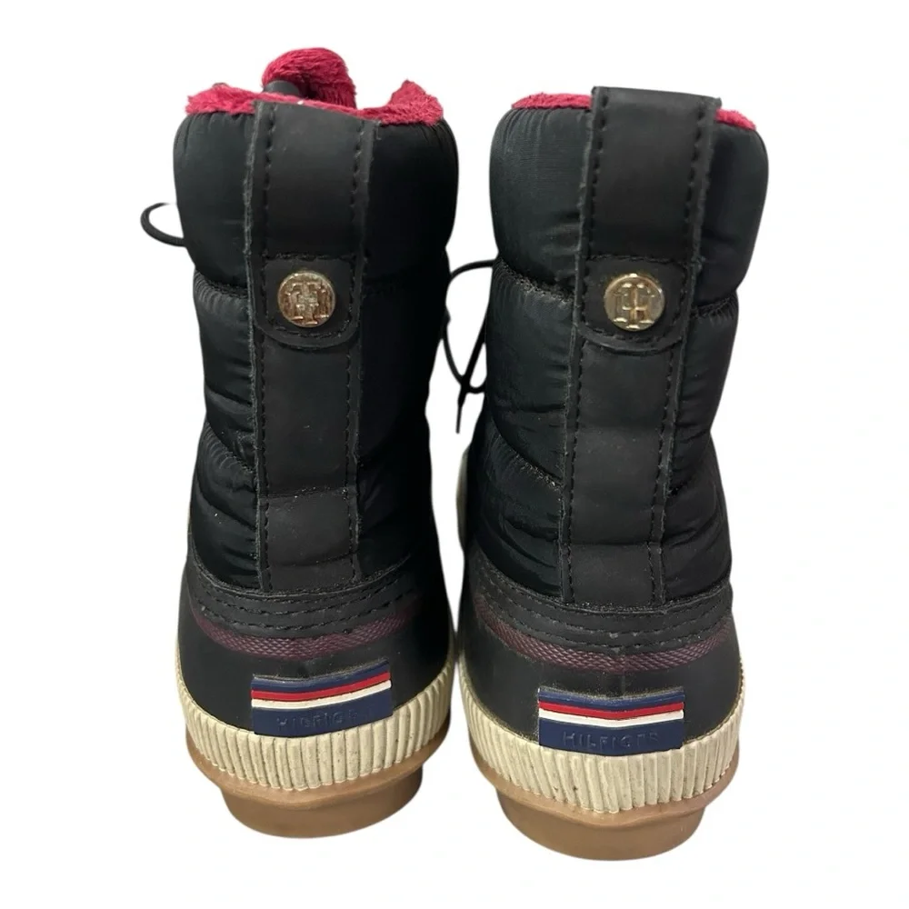 Women’s Tommy‎ Hilfiger Black & Tan Twelvia Duck Winter Boots  Sz 10M